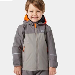 Helly Hansen Shelter 2.0 Jacket Gray and Neon Red Trim Jacket- Waterproof